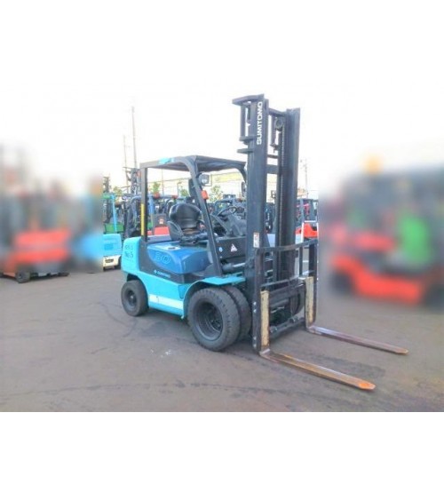 Xe nâng cũ 3 tấn Sumitomo 13FD30PAⅪ98D, chiều cao nâng 4 mét, dịch giá, động cơ Yanmar 4TNE98, xe nâng Nhật bãi đời cao 2014